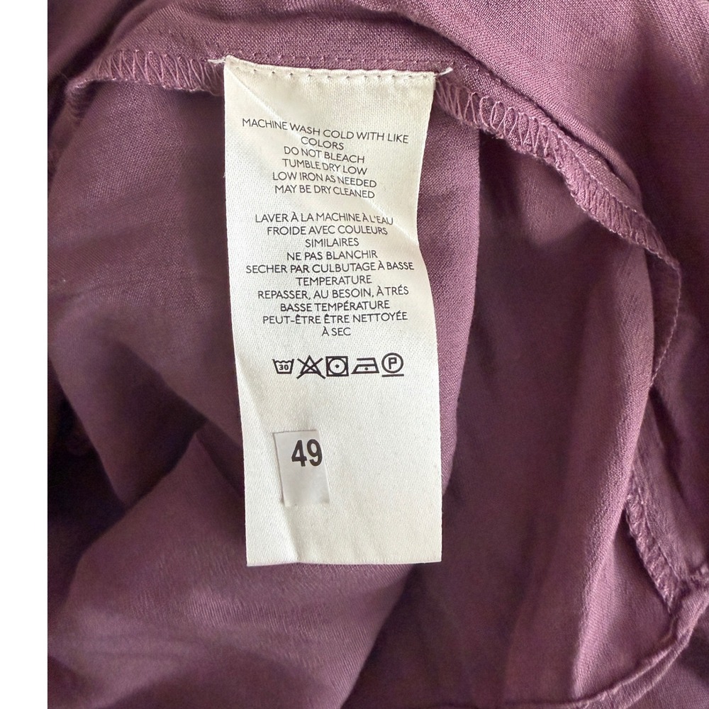 Free People Smocked In Time Boho Purple Pullover Top Long Sleeve XS - Picture 10 of 12